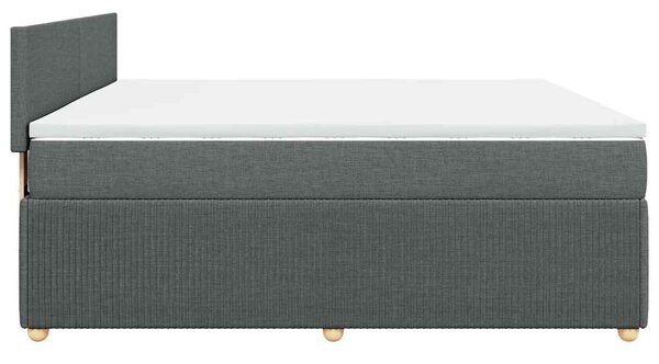 Box spring postel s matrací tmavě šedá 180x200 cm textil 3287529