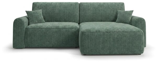 Rozkládací oboustranná sedací souprava do L NORDEN TILIA 250x140 cm, zelená