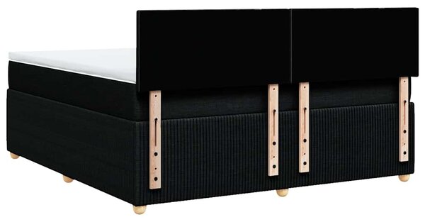 Box spring postel s matrací černá 180x200 cm textil 3287530