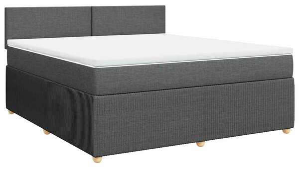 Box spring postel s matrací tmavě šedá 180x200 cm textil 3287529