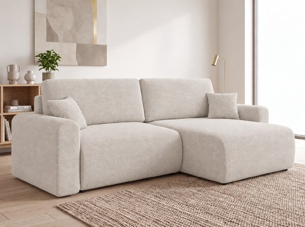 Rozkládací oboustranná sedací souprava do L NORDEN PAROS 250x140 cm, krémová