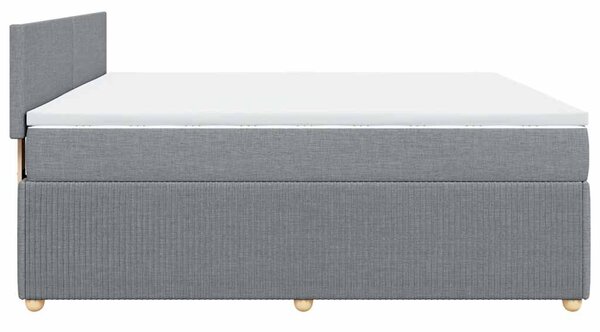 Box spring postel s matrací světle šedá 180 x 200 cm textil 3287528