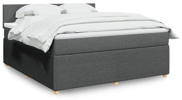 Box spring postel s matrací tmavě šedá 180x200 cm textil 3287529