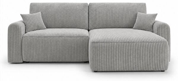 Rozkládací oboustranná sedací souprava do L NORDEN TILIA 250x140 cm, světle šedá