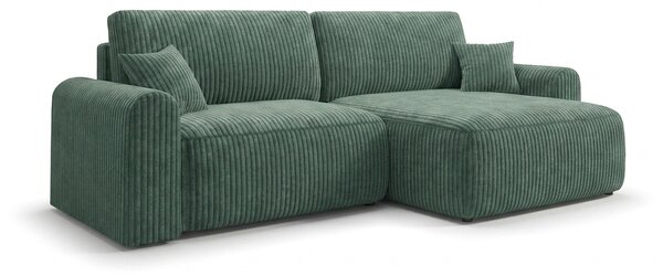 Rozkládací oboustranná sedací souprava do L NORDEN TILIA 250x140 cm, zelená