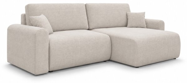 Rozkládací oboustranná sedací souprava do L NORDEN PAROS 250x140 cm, krémová