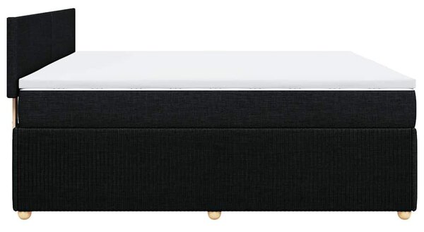 Box spring postel s matrací černá 180x200 cm textil 3287530