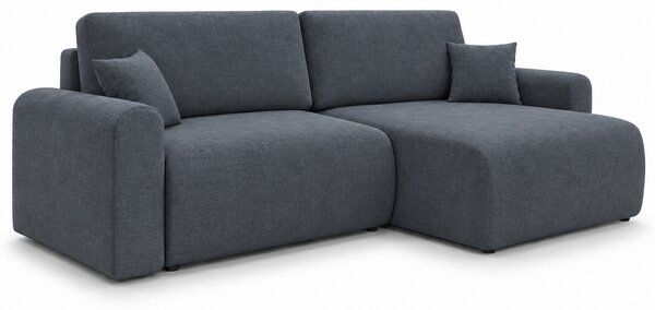 Rozkládací oboustranná sedací souprava do L NORDEN PAROS 250x140 cm, tmavě šedá