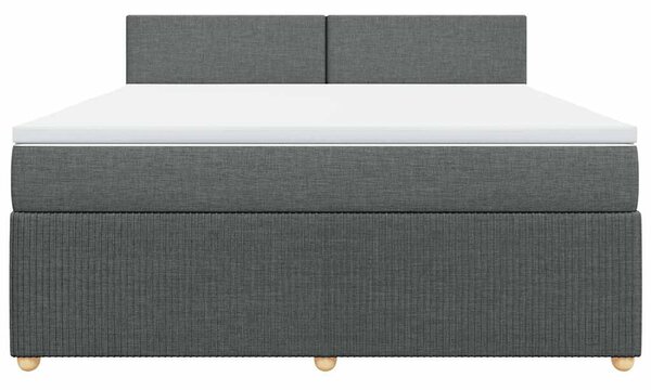 Box spring postel s matrací tmavě šedá 180x200 cm textil 3287529