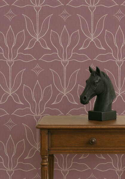 FUGU Romantická tapeta Magnolia Mirror – Dusty Rose Materiál: Digitální eko vlies - klasická tapeta nesamolepicí