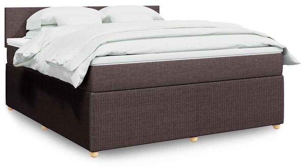Box spring postel s matrací tmavě hnědá 180x200 cm textil 3287531