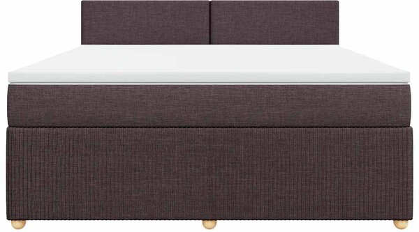 Box spring postel s matrací tmavě hnědá 180x200 cm textil 3287531