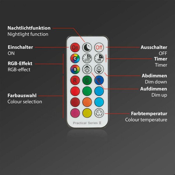 BRILONER RGB-CCT LED vestavná svítidla sada, pr.9,2 cm, 3x LED, 4,8 W, 450 lm, bílé IP65 BRI 7035-036