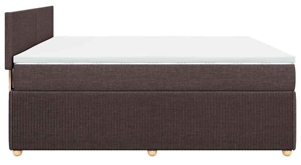 Box spring postel s matrací tmavě hnědá 180x200 cm textil 3287531