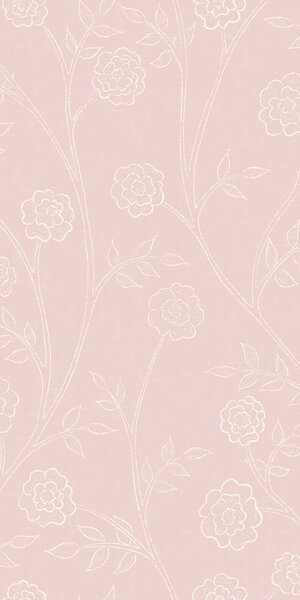 FUGU Světlá tapeta s popínavými růžemi – Trailing Roses Blush Materiál: Digitální eko vlies - klasická tapeta nesamolepicí