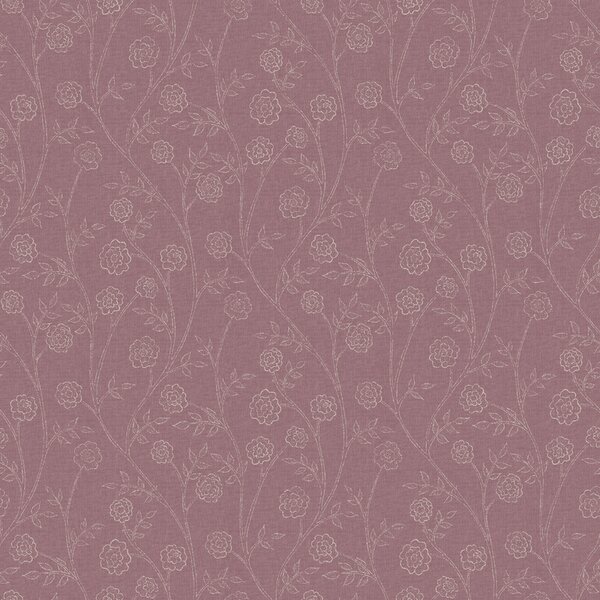 FUGU Romantická tapeta s růžemi – Trailing Roses Dusty Rose Materiál: Digitální eko vlies - klasická tapeta nesamolepicí