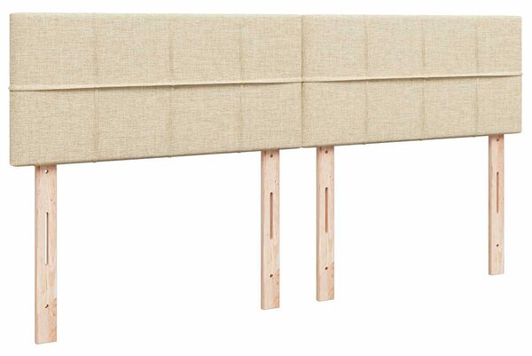Box spring postel s matrací krémová 180x200 cm textil 3287540