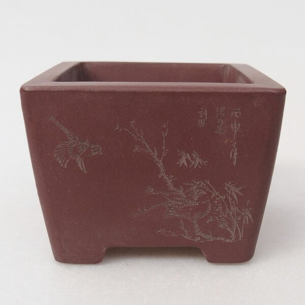 E-bonsai Mini bonsai miska 6 x 6 x 4,5 cm hnědá
