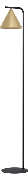 EGLO Industriální stojací lampa NARICES, 1xE27, 40W, černá, mosazná 99594