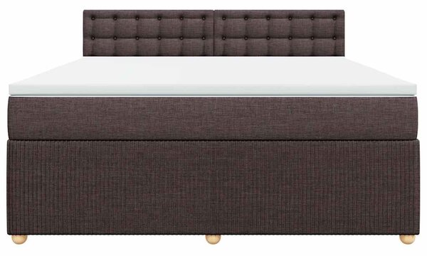 Box spring postel s matrací tmavě hnědá 180x200 cm textil 3287552