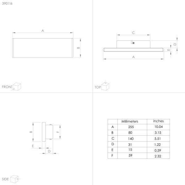 Eglo 390116 - LED Nástěnné svítidlo CLIMENE 2xLED/5,4W/230V 3000K černá