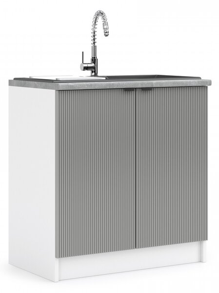 Kuchyňská skříňka dřezová 80 cm - LAM ZL80 2D - Dvířka NELA