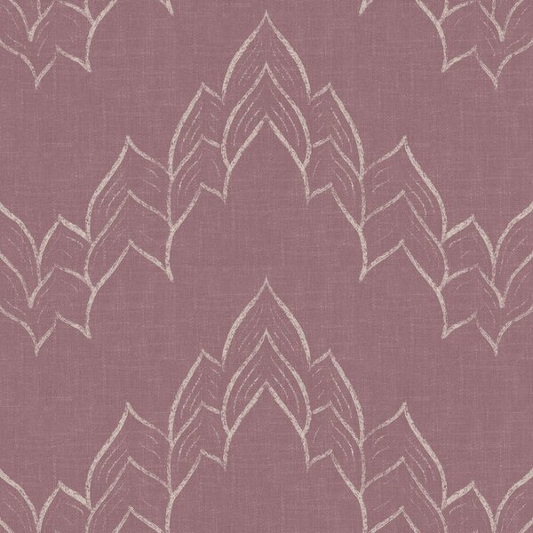 FUGU Romantická tapeta s ornamentem – Calm Stitch Dusty Rose Materiál: Digitální eko vlies - klasická tapeta nesamolepicí