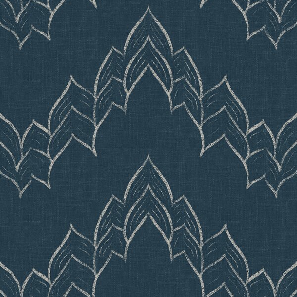 FUGU Designová tapeta s jemnou kresbou – Calm Stitch Deep Teal Materiál: Digitální eko vlies - klasická tapeta nesamolepicí