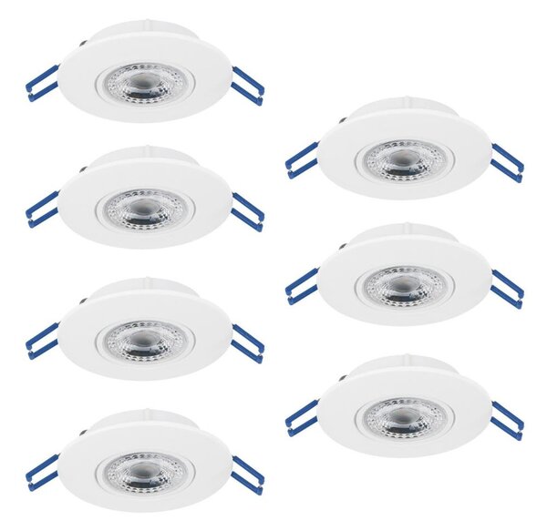Eglo 300186 - SADA 7xLED Podhledové svítidlo GEDREZ LED/4,9W/230V pr. 9 cm bílá
