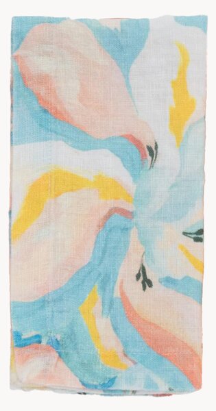 Sada lněných ubrousků Pastel Iris, 2 díly