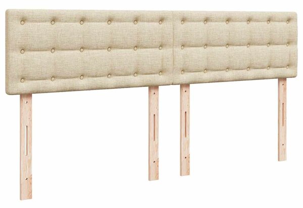 Box spring postel s matrací krémová 180x200 cm textil 3287554