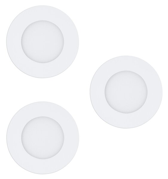 EGLO Set 3x LED zápustné koupelnové chytré osvětlení FUEVA-Z, 2,8W, 9cm, kulaté, bílé 900099