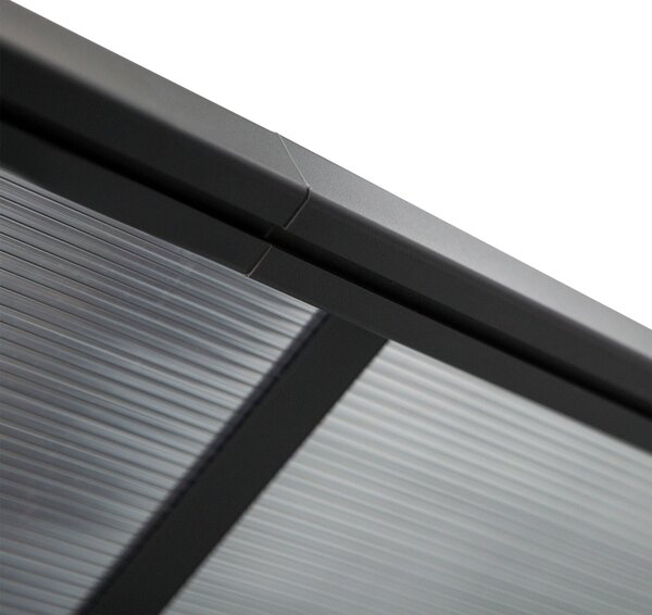 Outsunny Pergola Zahradní Altán 4 x 3 m Sada Stanu S Nastavitelnou Výškou, Slunečník, Kryt Terasy, Hliníkový, Šedý | Aosom