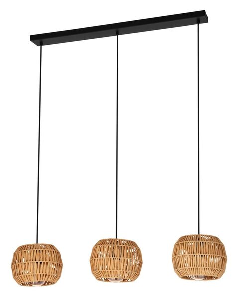 Eglo 44144 - Lustr na lanku SHELDON 3xE27/40W/230V hnědá