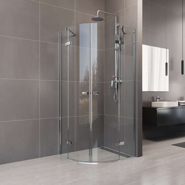 Mereo Mereo, Sprchový kout, Novea, R 550, 90x90x200 cm, pantový, chrom ALU, sklo čiré 6 mm, EC, CK70101Z