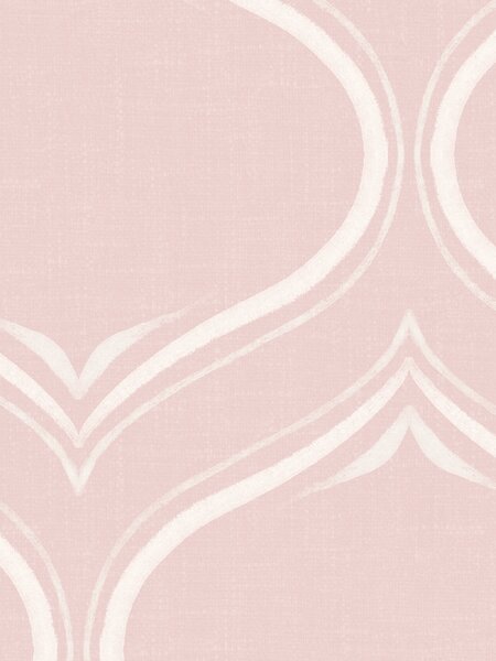 FUGU Světlá tapeta s jemným ornamentem – Sleeping Ogees Blush Materiál: Digitální eko vlies - klasická tapeta nesamolepicí