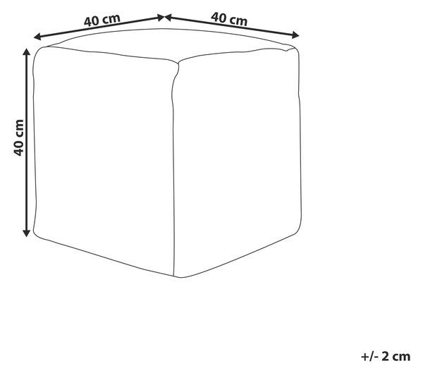 Puf HIRRI Světle šedá Bavlna 40 cm 40 cm