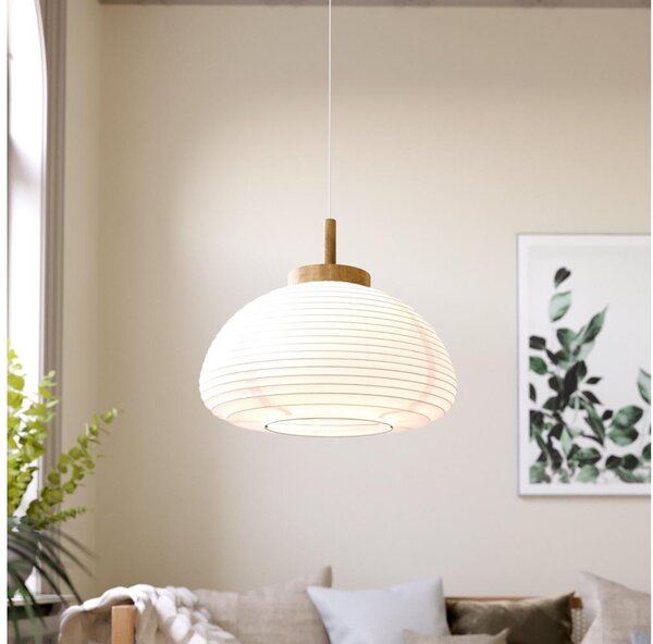 Eglo 44065 - Lustr na lanku SUMMERHILL 1xE27/40W/230V pr. 55 cm bílá/béžová