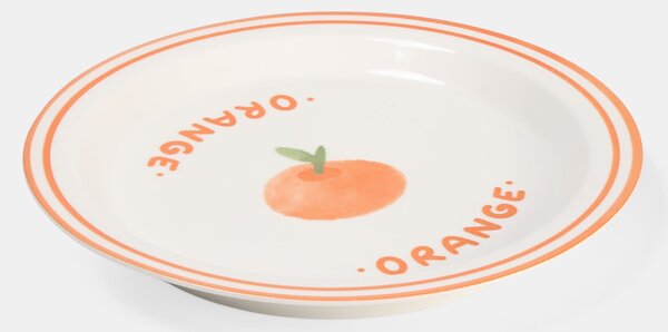 Sinsay - Keramický talíř s potiskem - oranžová