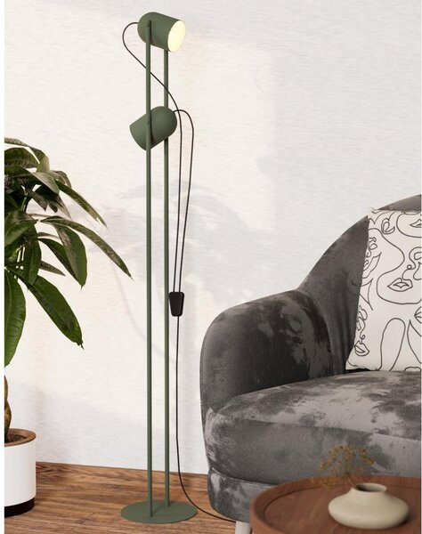 Eglo 44137 - Stojací lampa TILSTON 2xE14/8W/230V zelená