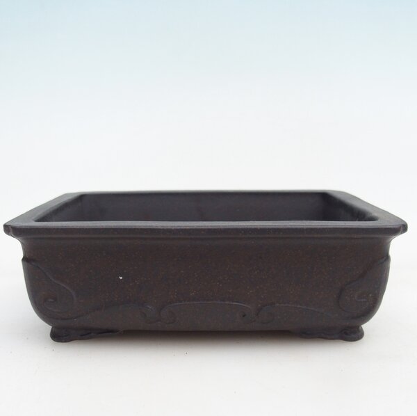 E-bonsai Keramická bonsai miska 14,5 x 10 x 4,5 cm hnědookrová
