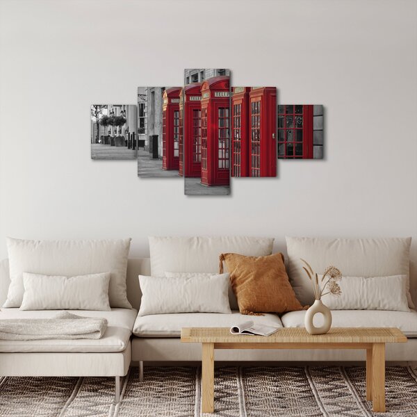 Obraz - Londýnské telefonní budky (125x70 cm)