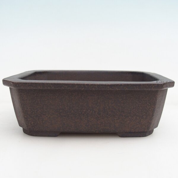 E-bonsai Keramická bonsai miska 15 x 11 x 5 cm hnědookrová