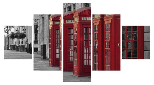 Obraz - Londýnské telefonní budky (125x70 cm)