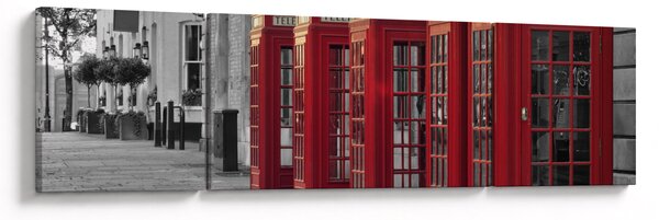 Obraz - Londýnské telefonní budky (170x50 cm)