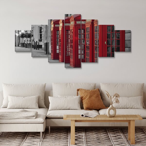 Obraz - Londýnské telefonní budky (210x100 cm)