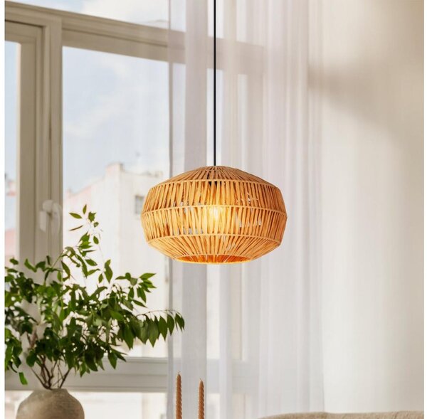 Eglo 44143 - Lustr na lanku SHELDON 1xE27/40W/230V hnědá
