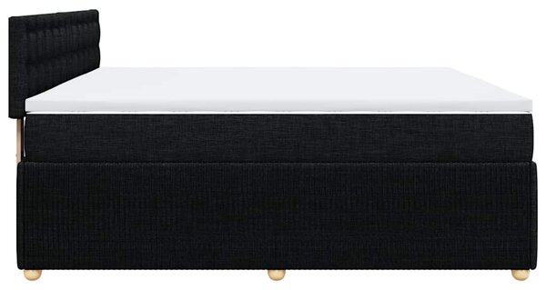 Box spring postel s matrací černá 200x200 cm textil 3287579