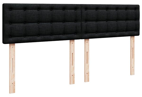 Box spring postel s matrací černá 200x200 cm textil 3287579