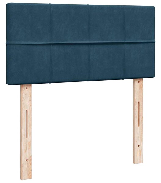 Box spring postel s matrací modrá 80 x 200 cm samet 3287594